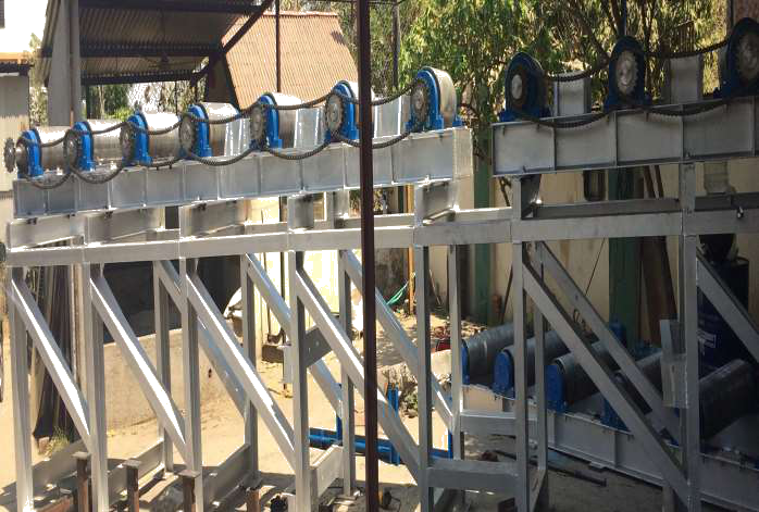 Water-Cooled Charging & Discharging Roller Assembly
